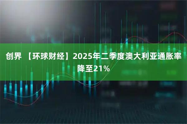 创界 【环球财经】2025年二季度澳大利亚通胀率降至21%